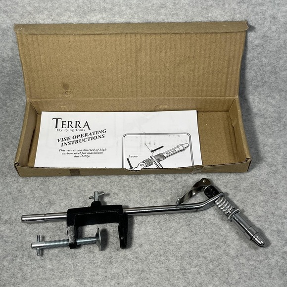 Super AA Vise Fishing Kit Clamp Tool Terra Fly Tying Tool Instruction PARTS ONLY - Picture 1 of 3